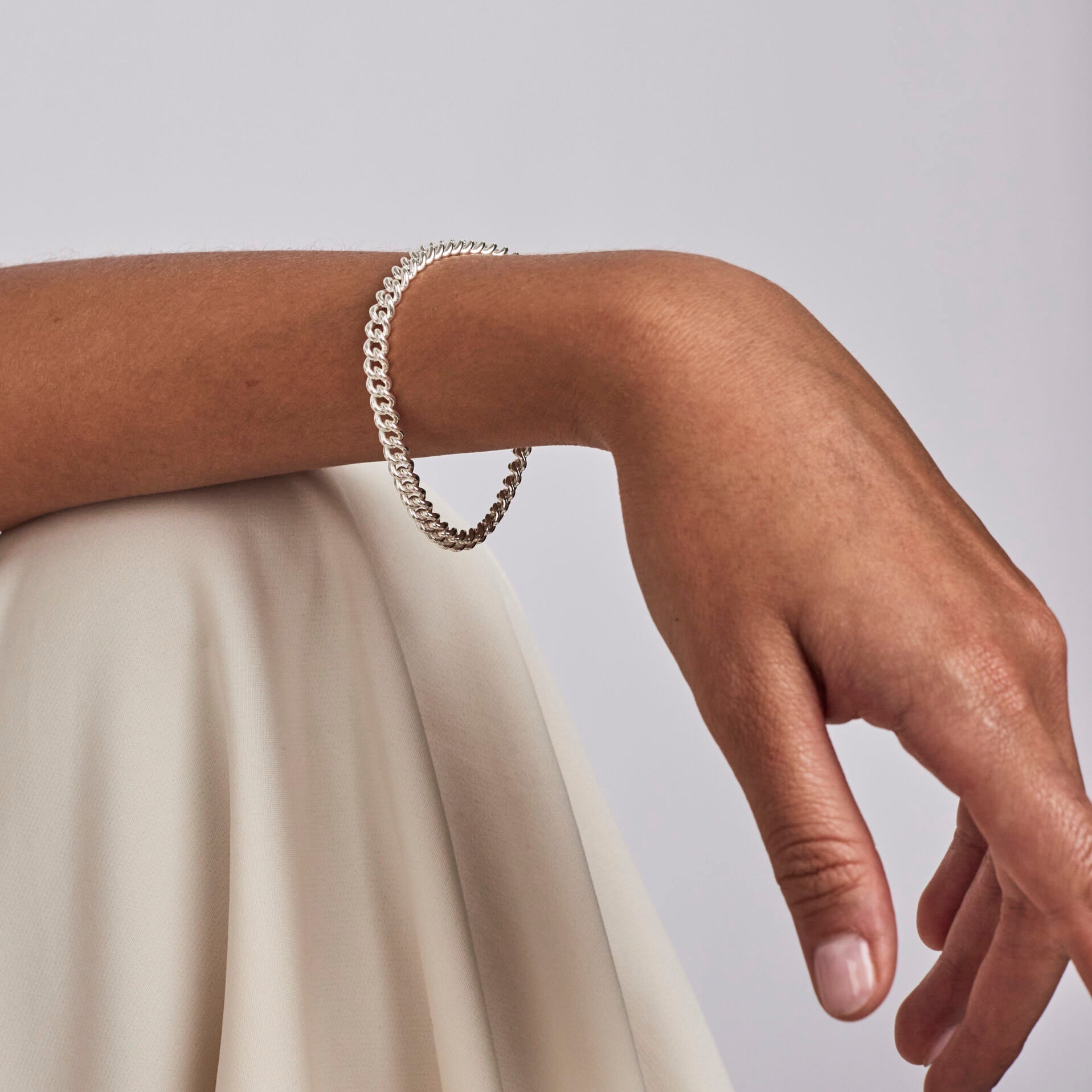 Baby Silver Curb Link Bracelet