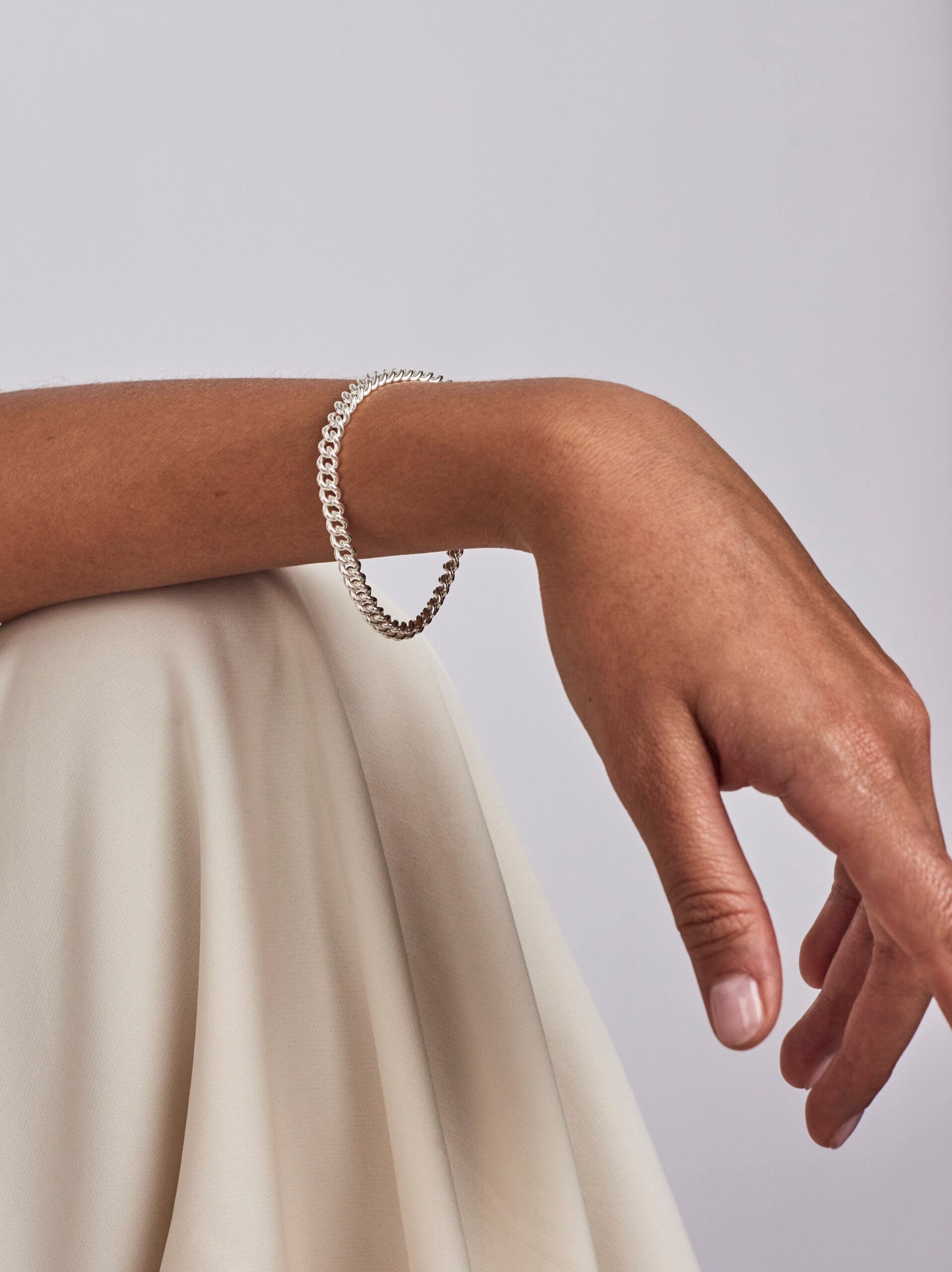 Baby Silver Curb Link Bracelet