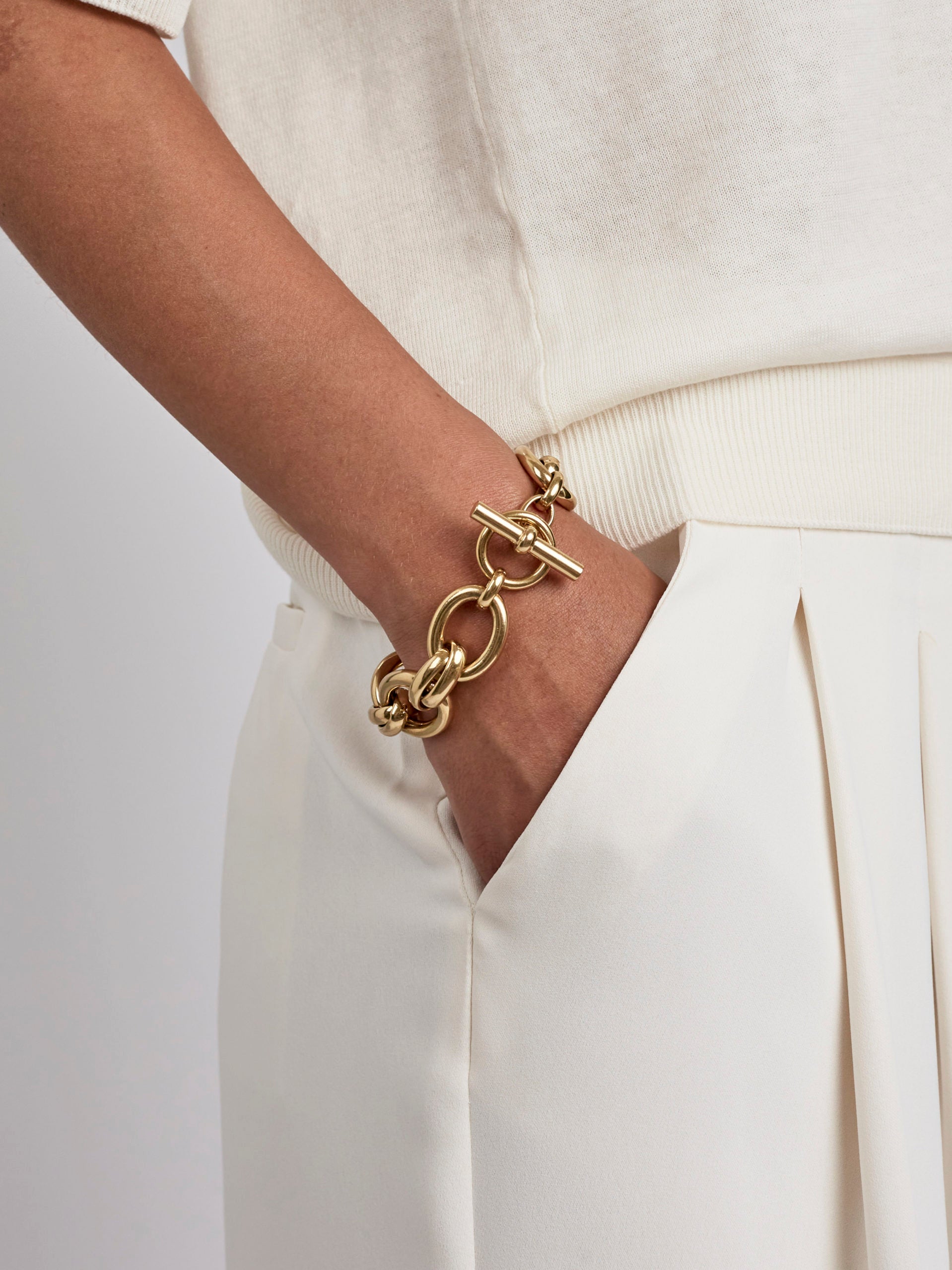 Giant Gold Double Linked Bracelet