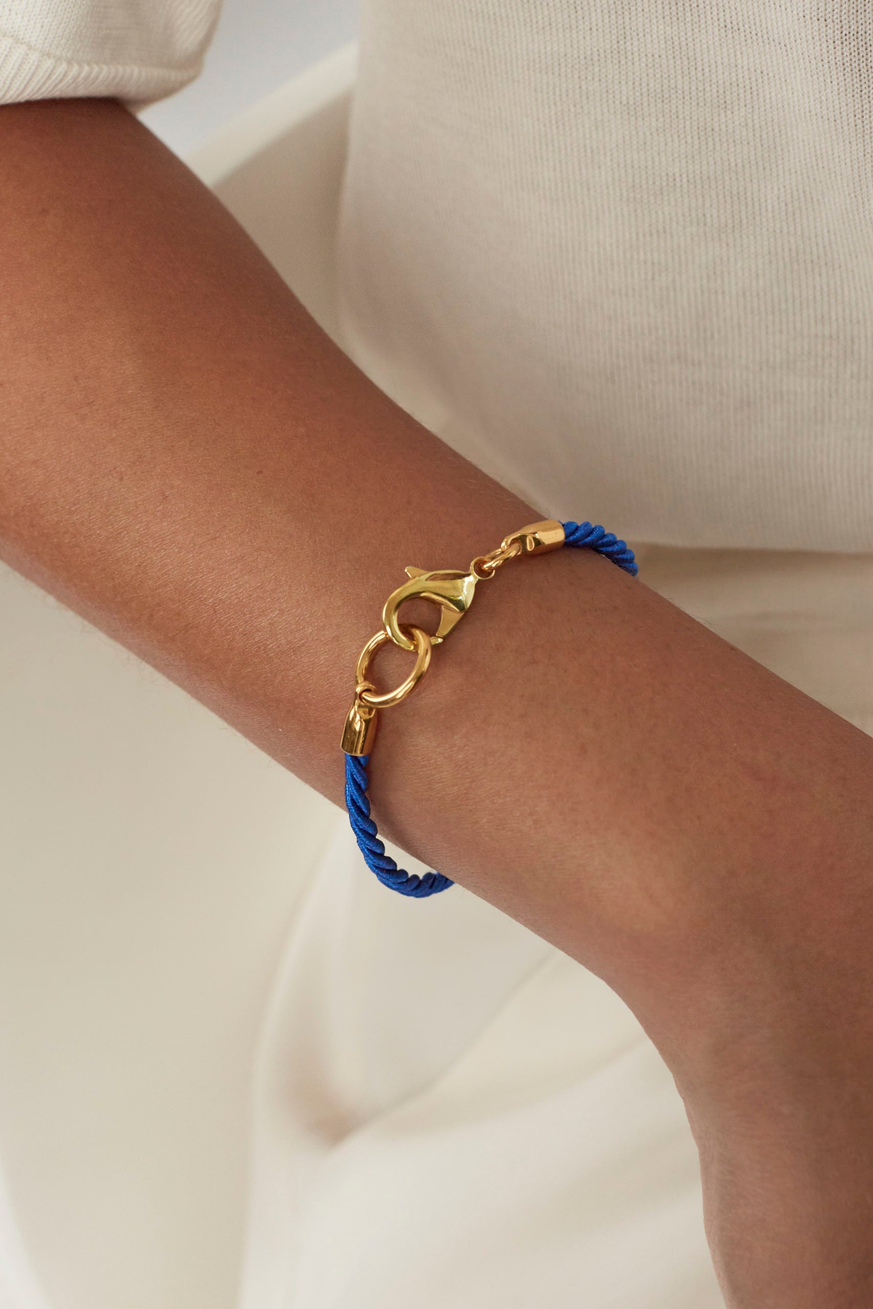Tilly Sveaas Royal Blue Gold Friendship Bracelet