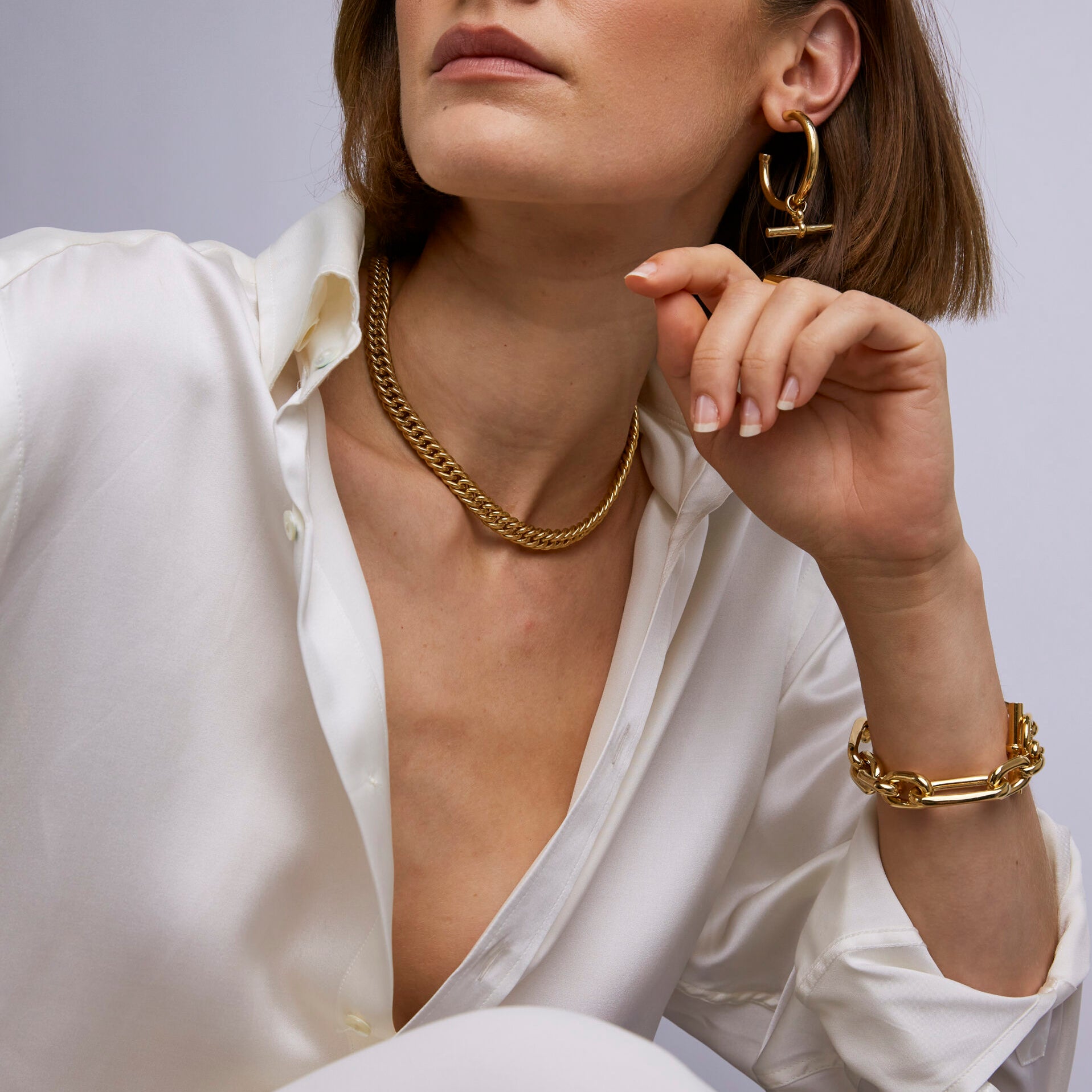 Gold Curb Link Choker