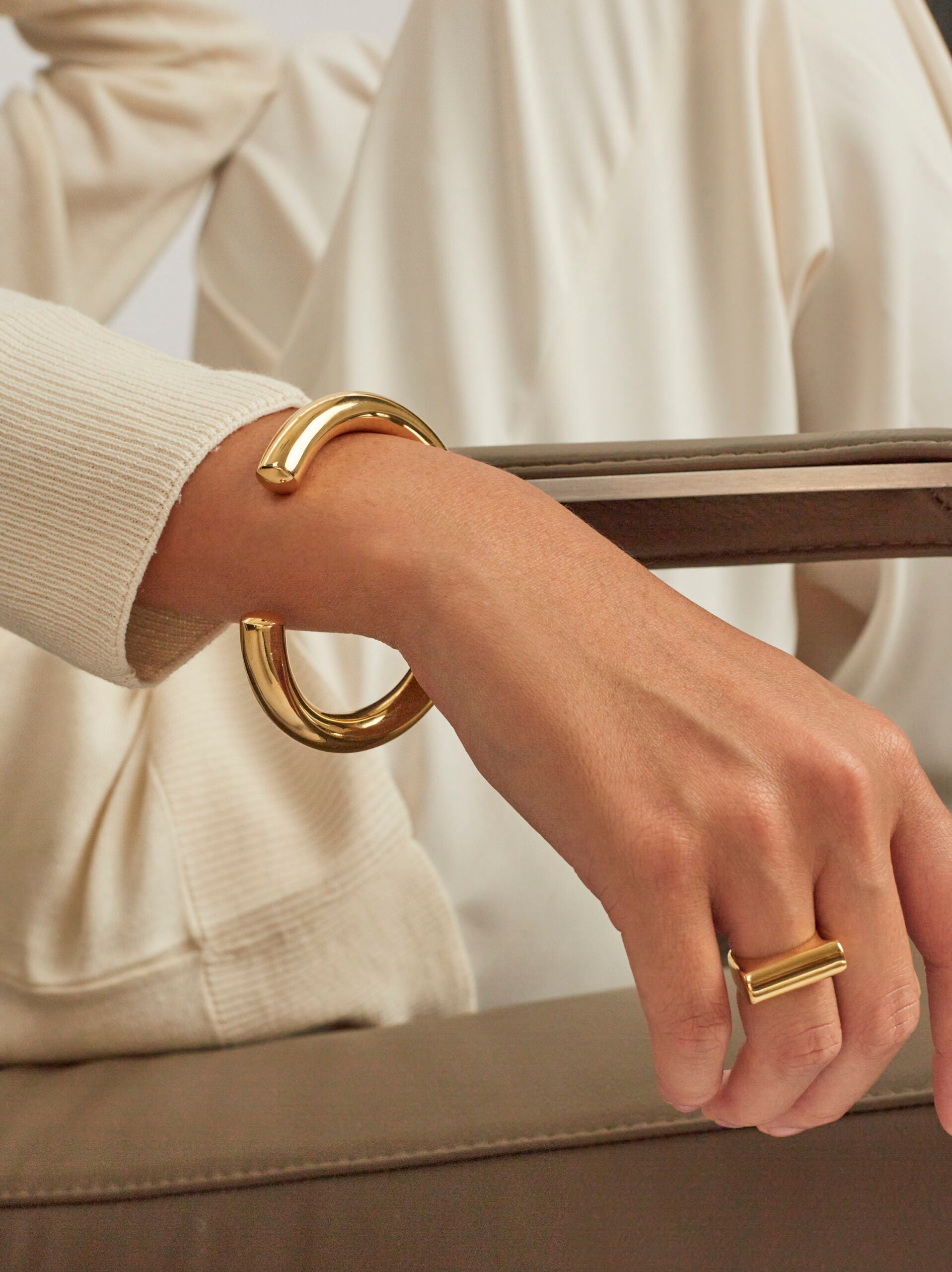 Gold Horseshoe Bangle