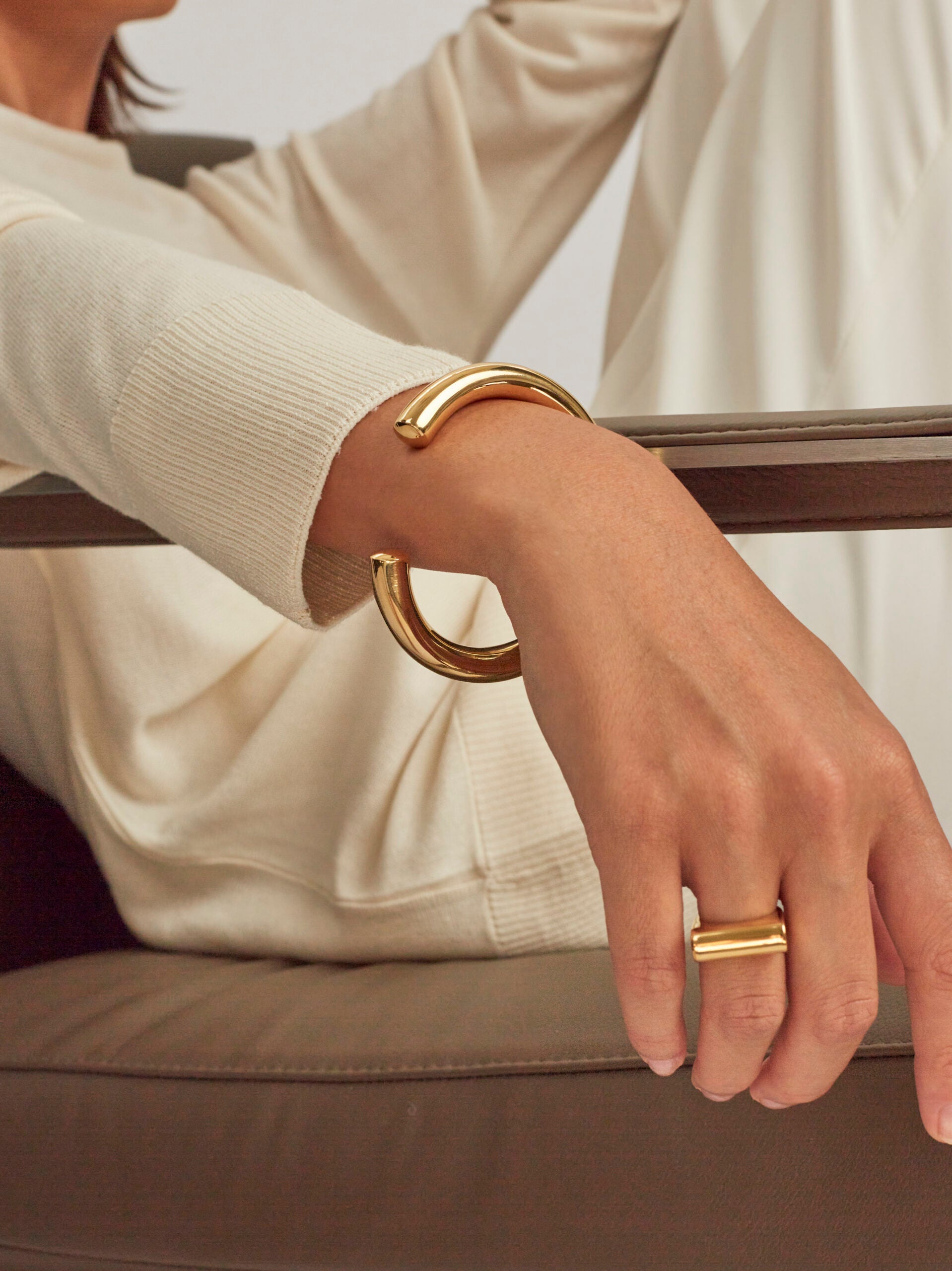 Gold Horseshoe Bangle