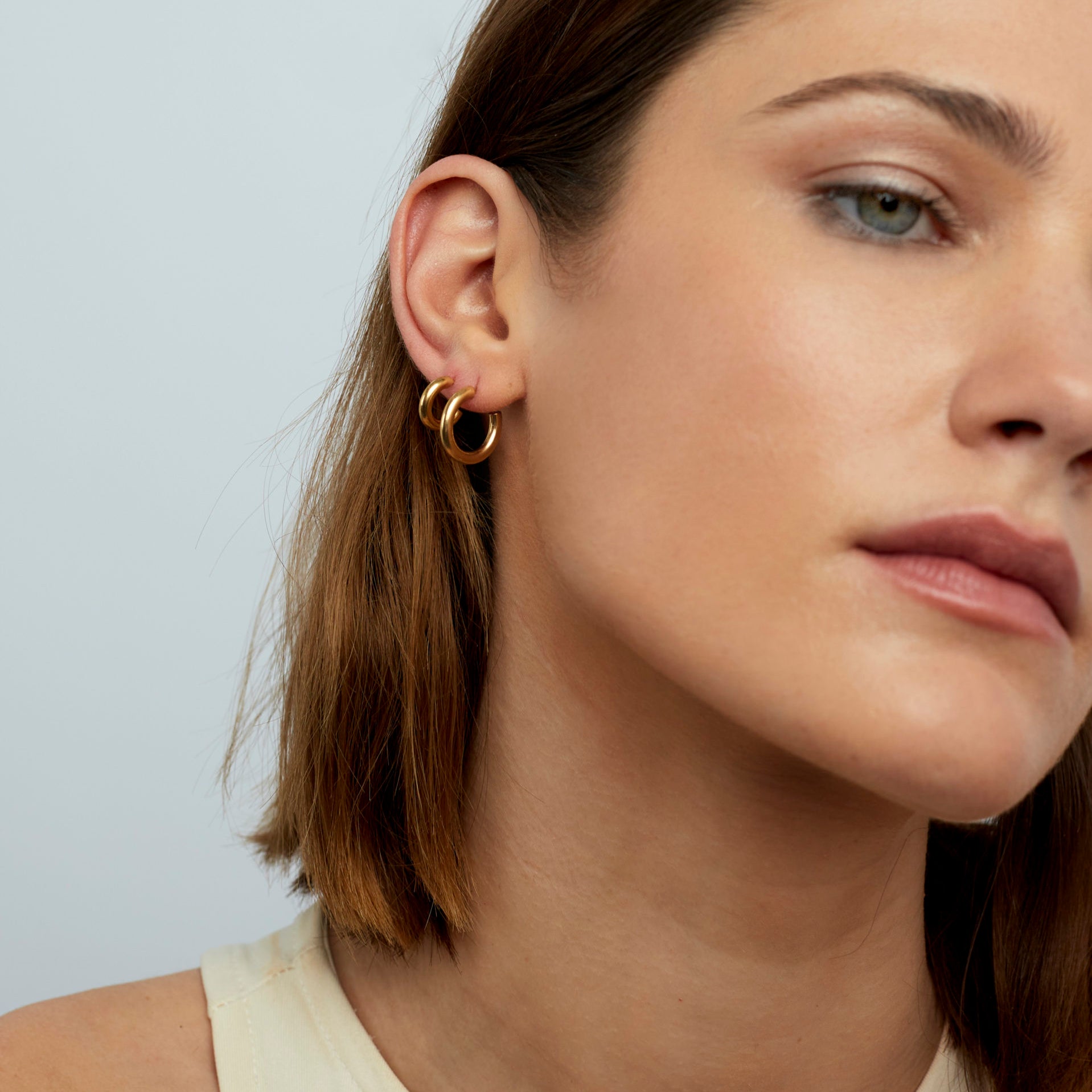 Tiny Gold Hoop Earrings