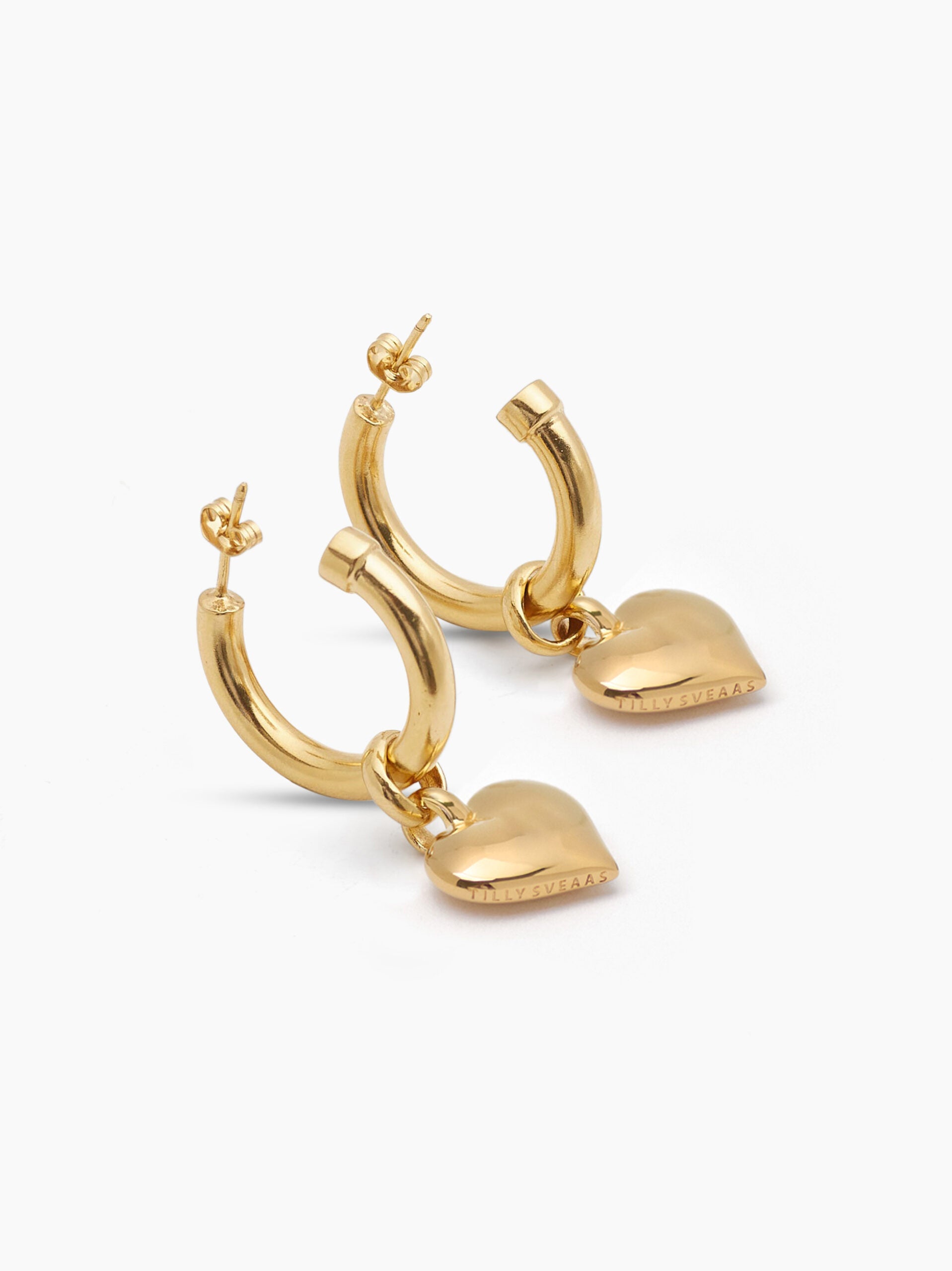 Gold Heart Earrings