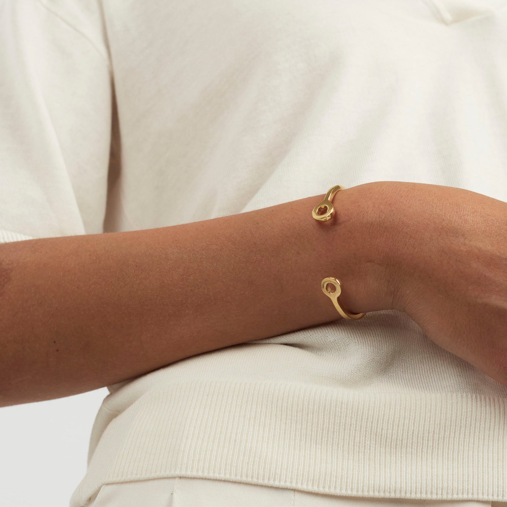 Gold Stacking Torque Bangle