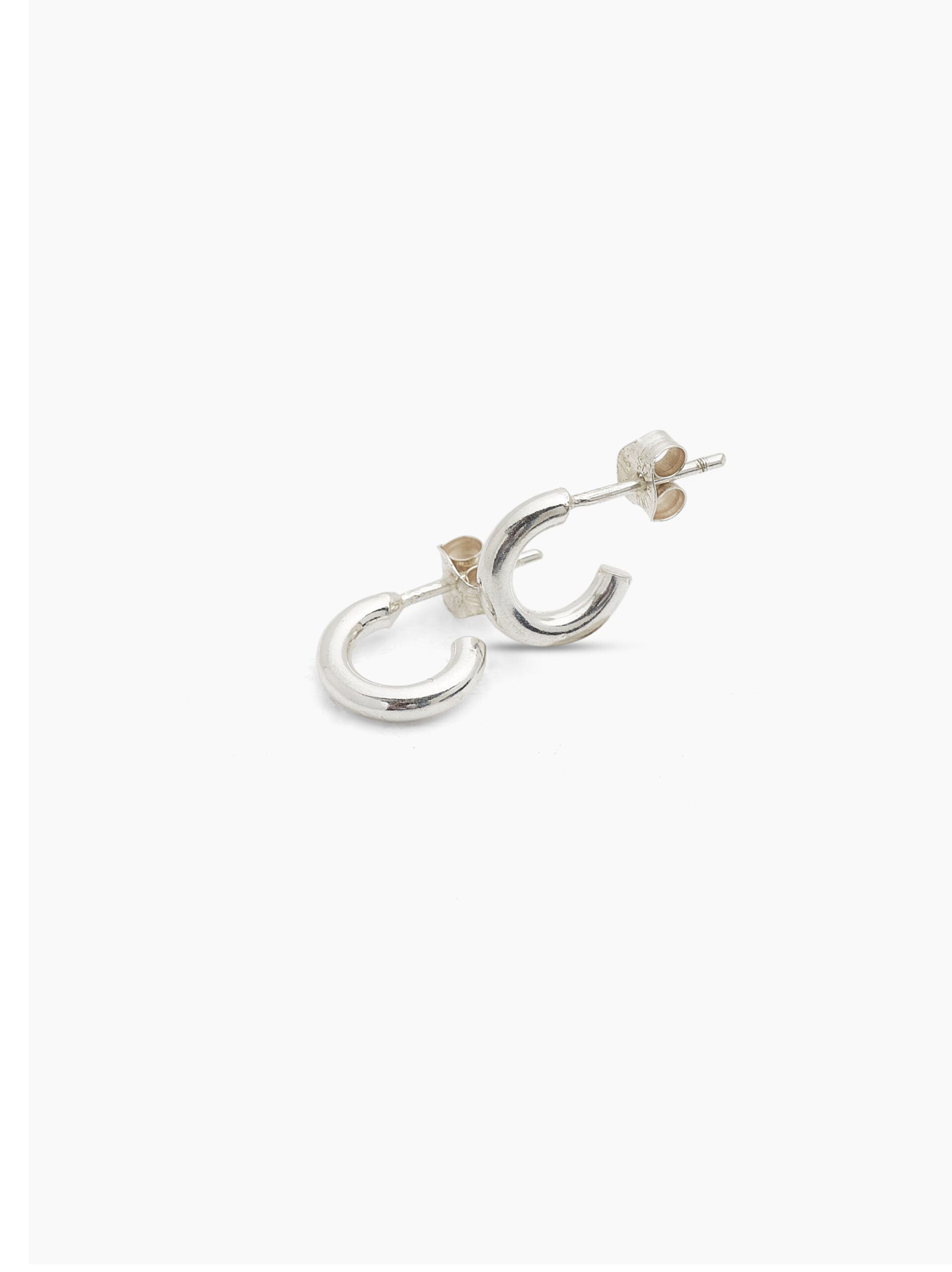 Silver Huggie Earrings