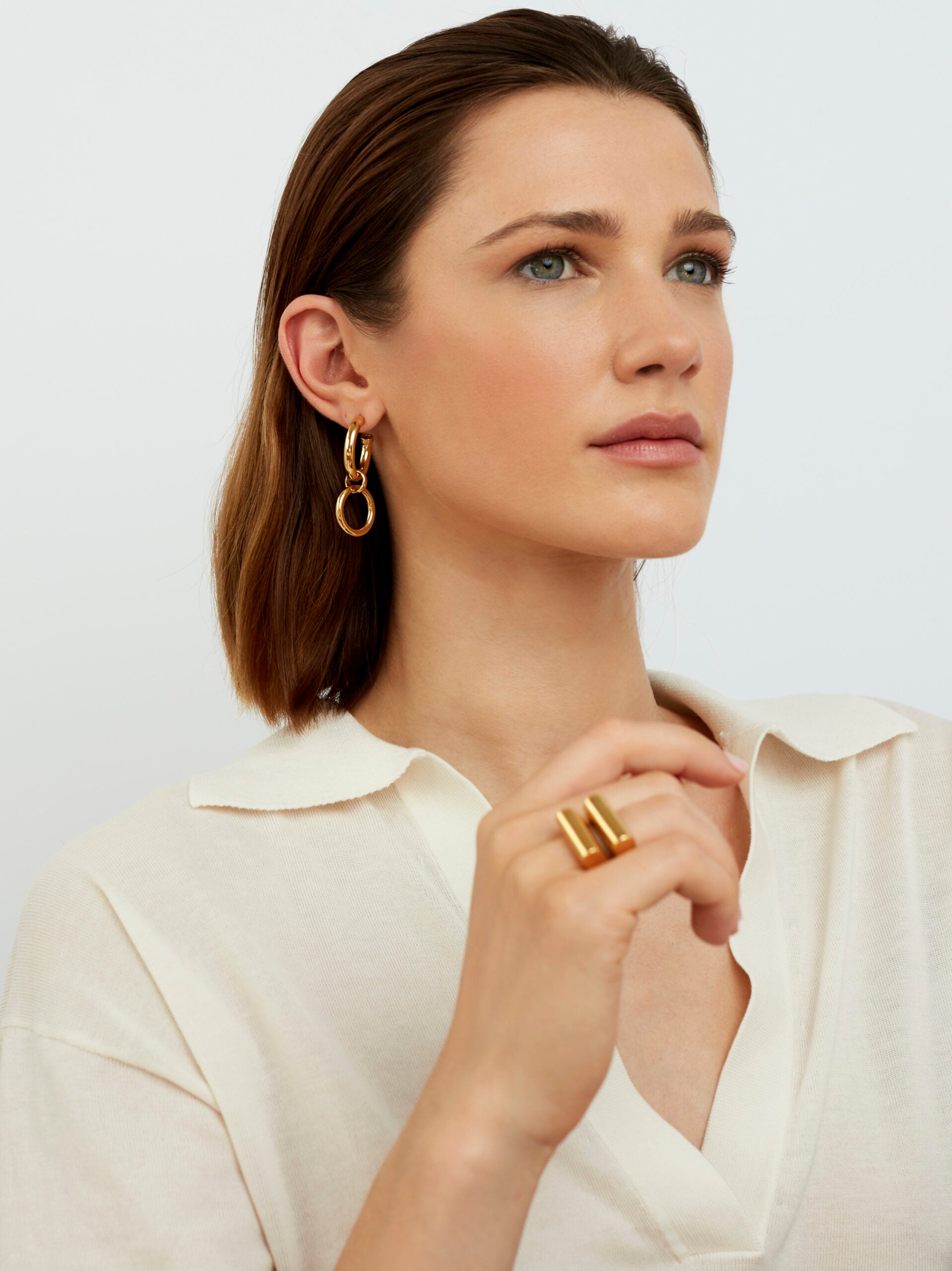 Large Gold Eternity Earrings