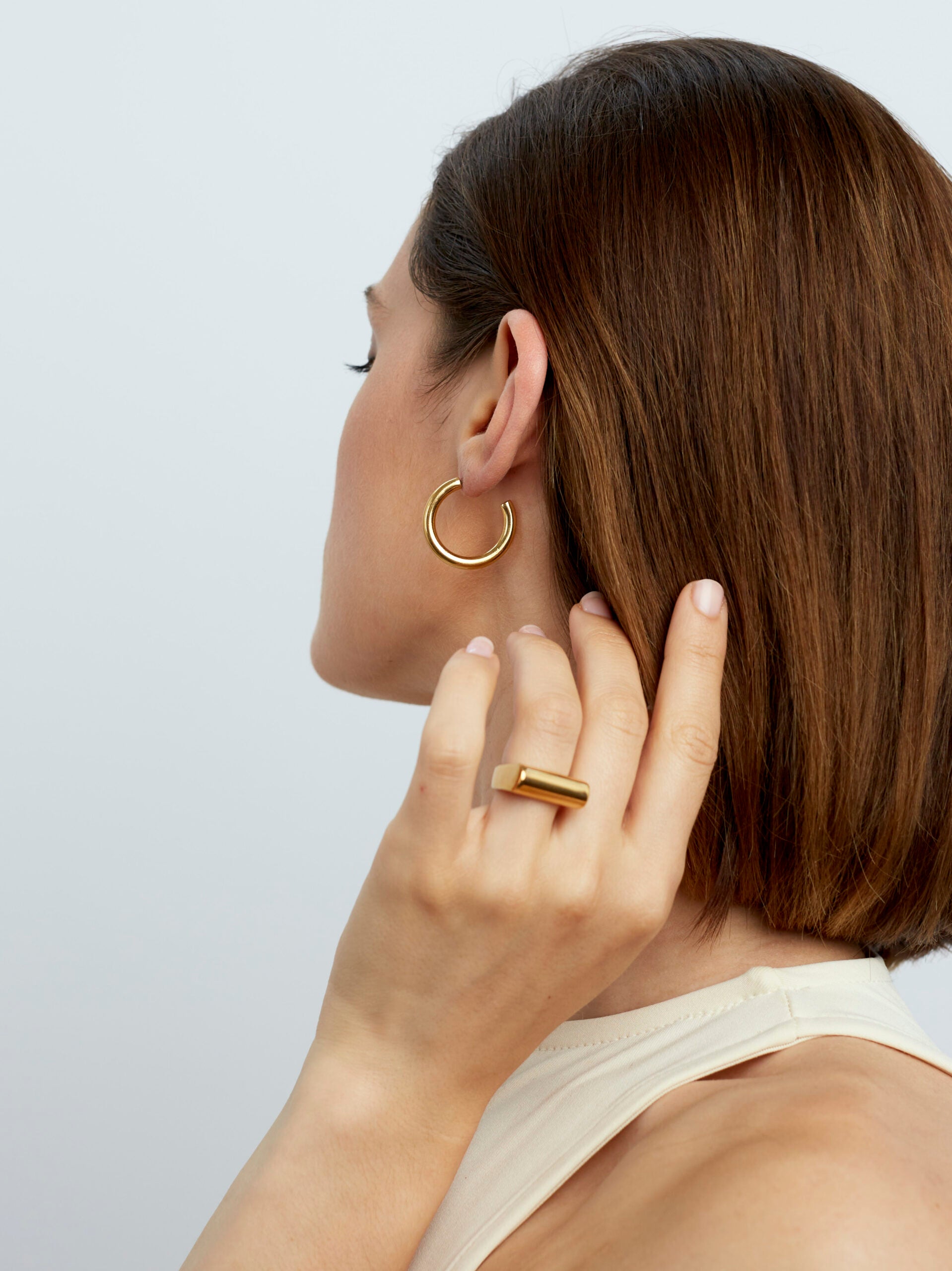 Large Gold Hoop Earrings