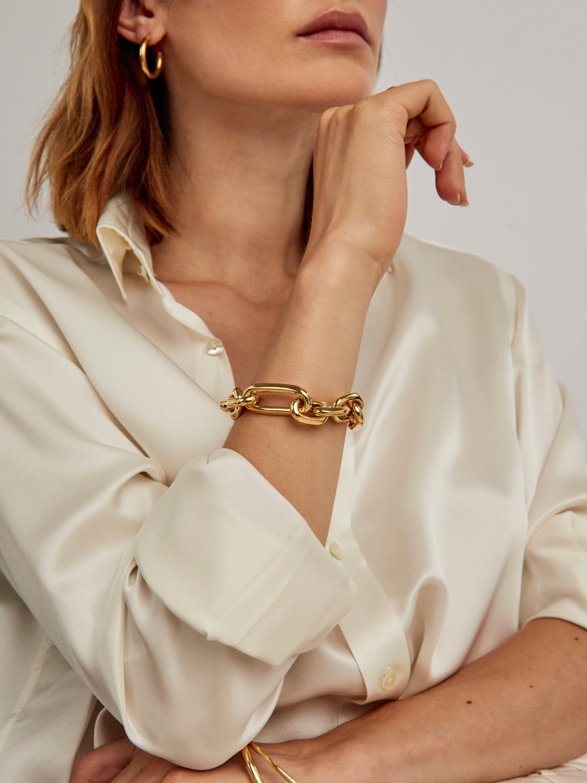 Large Gold Watch Chain Bracelet