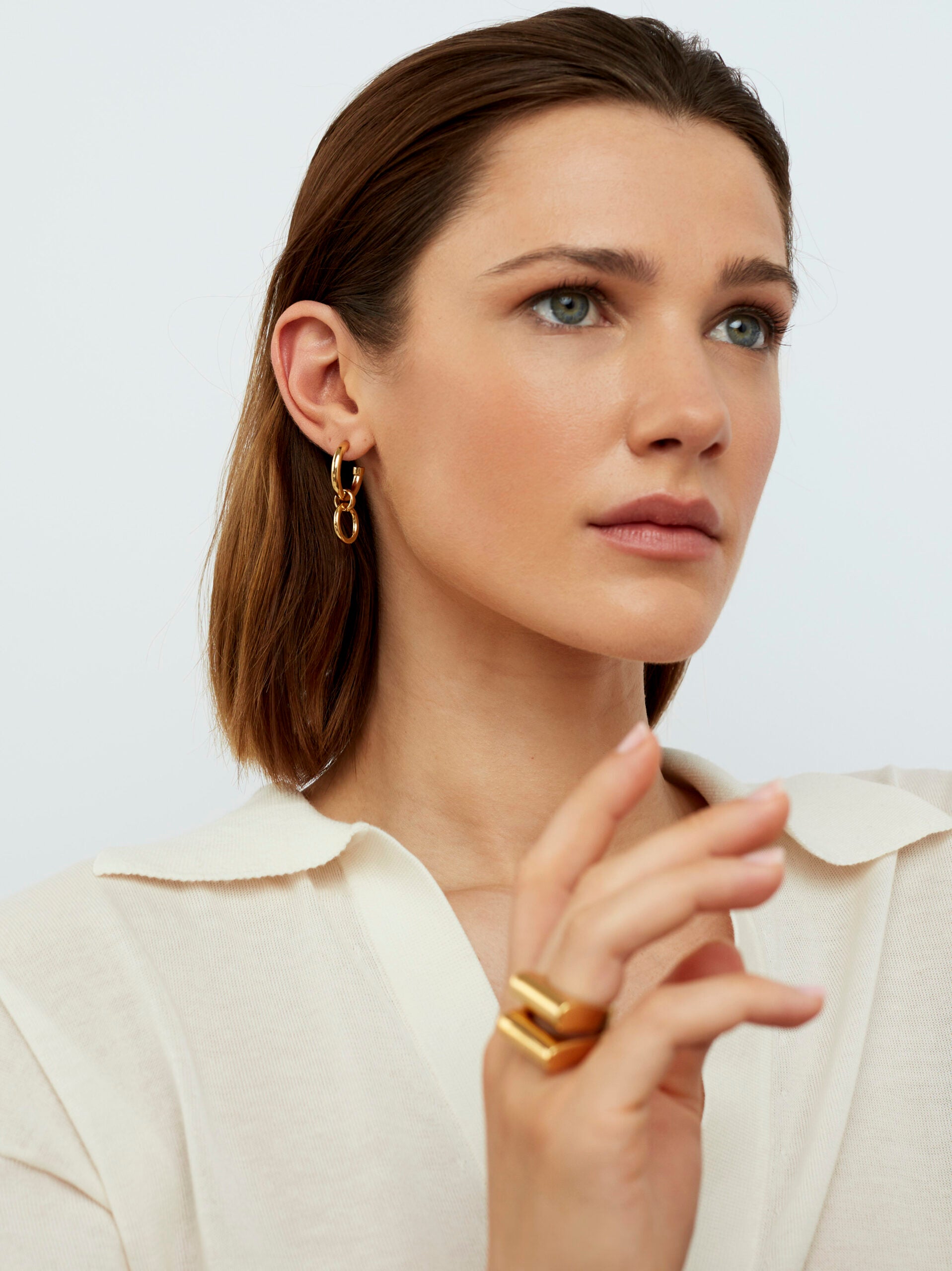 Small Gold Eternity Earrings