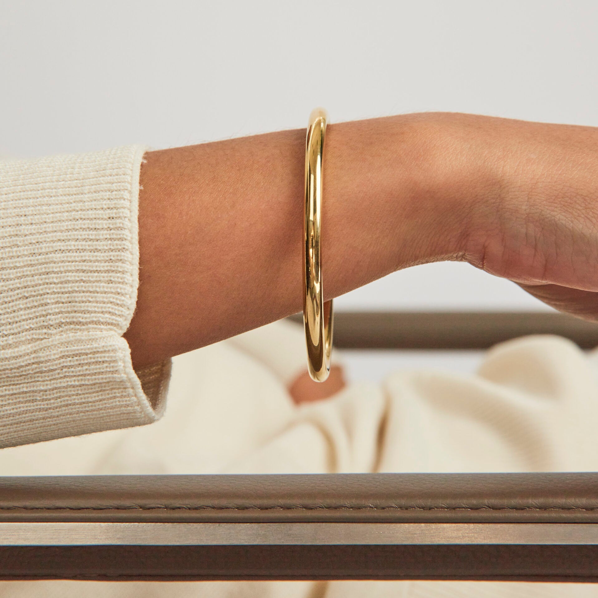 Medium Plain Gold Bangle