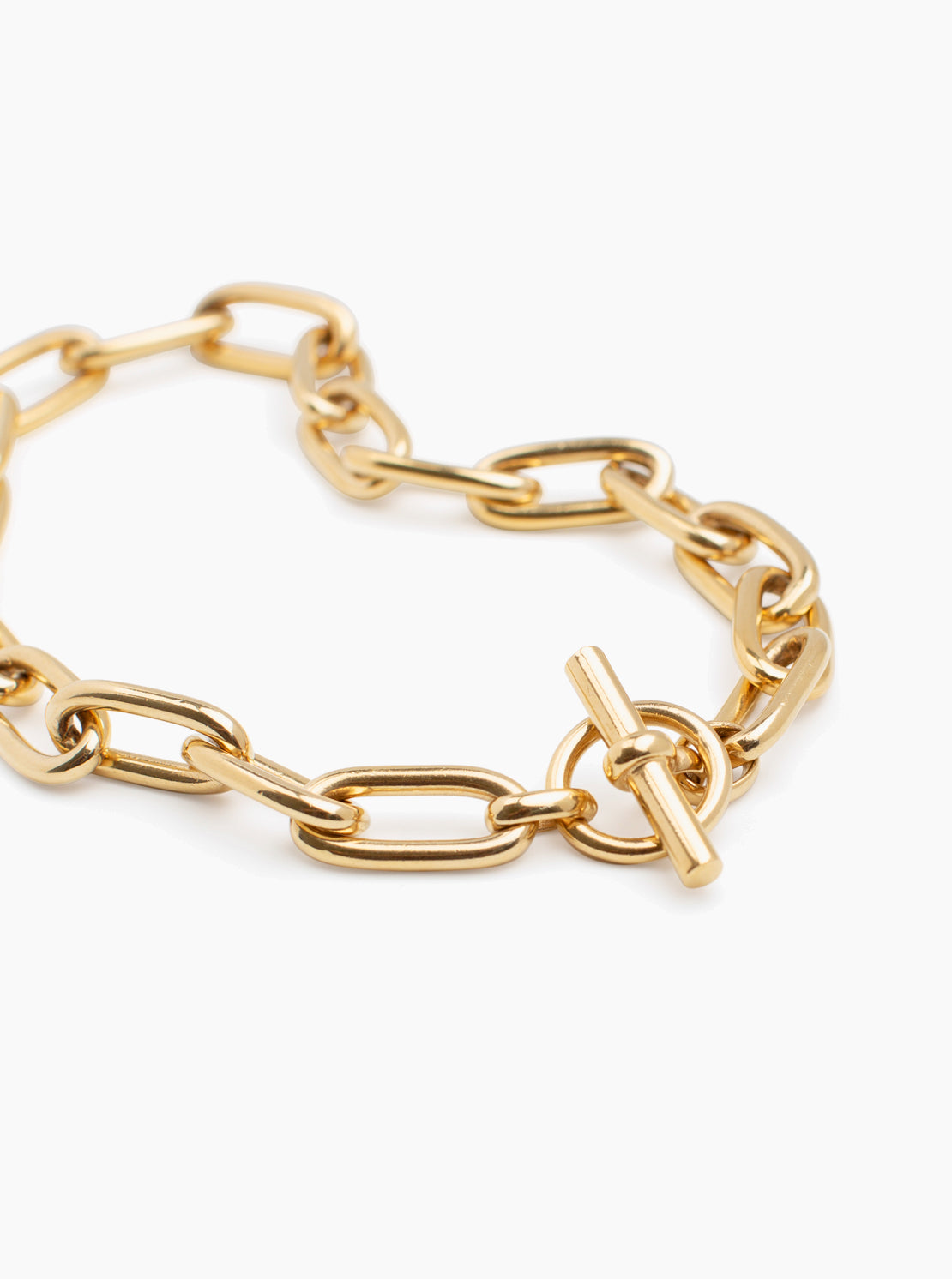 Medium Gold Oval Chain Necklace