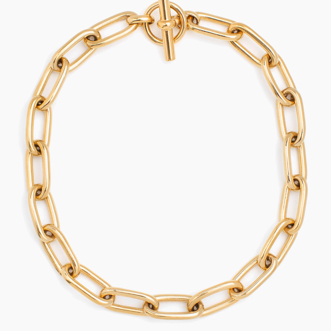 Medium Gold Oval Chain Necklace