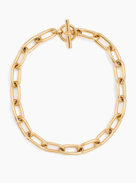 Medium Gold Oval Chain Necklace – Tilly Sveaas
