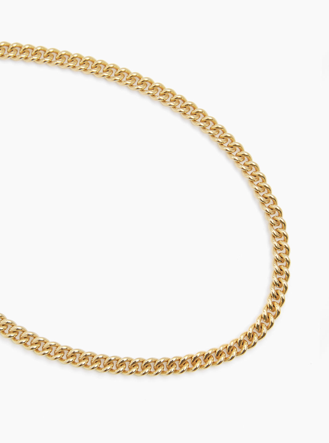 Small Gold T-Bar Clasp Curb Link Necklace