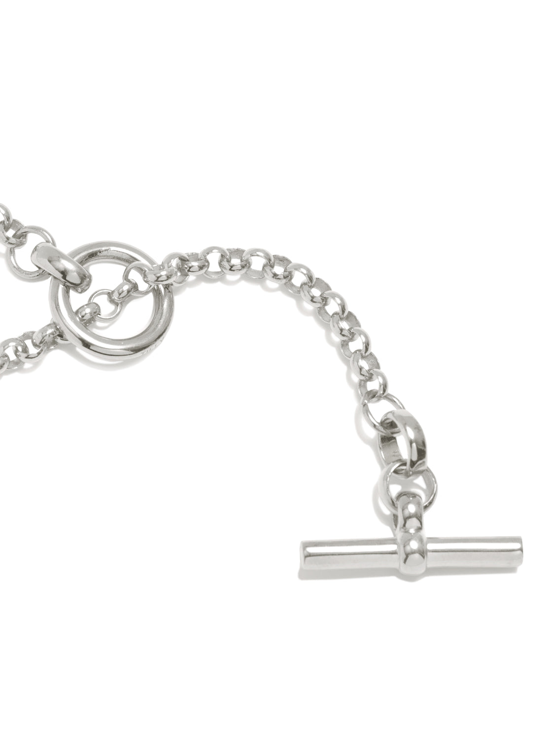 Short Silver Lariat Necklace
