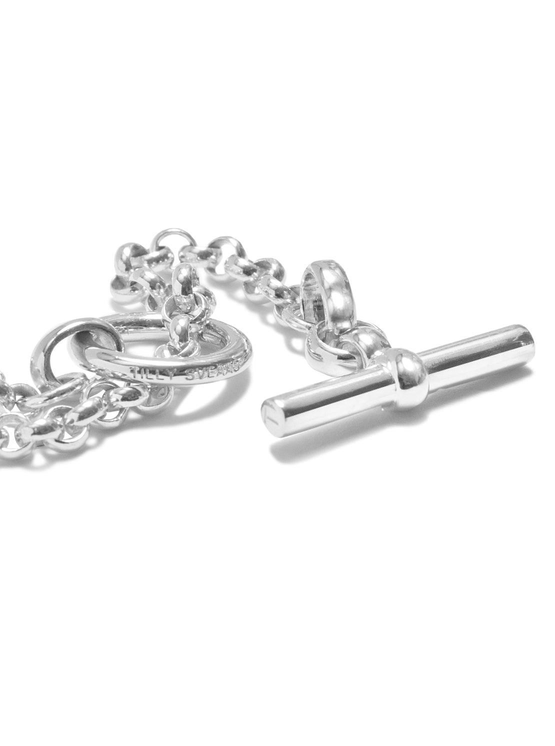 Short Silver Lariat Necklace