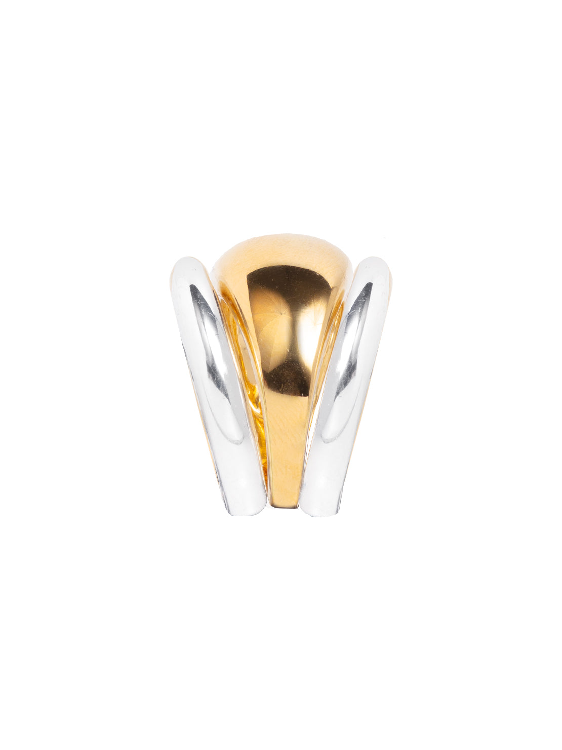 Silver and Gold Triple Ring Set
