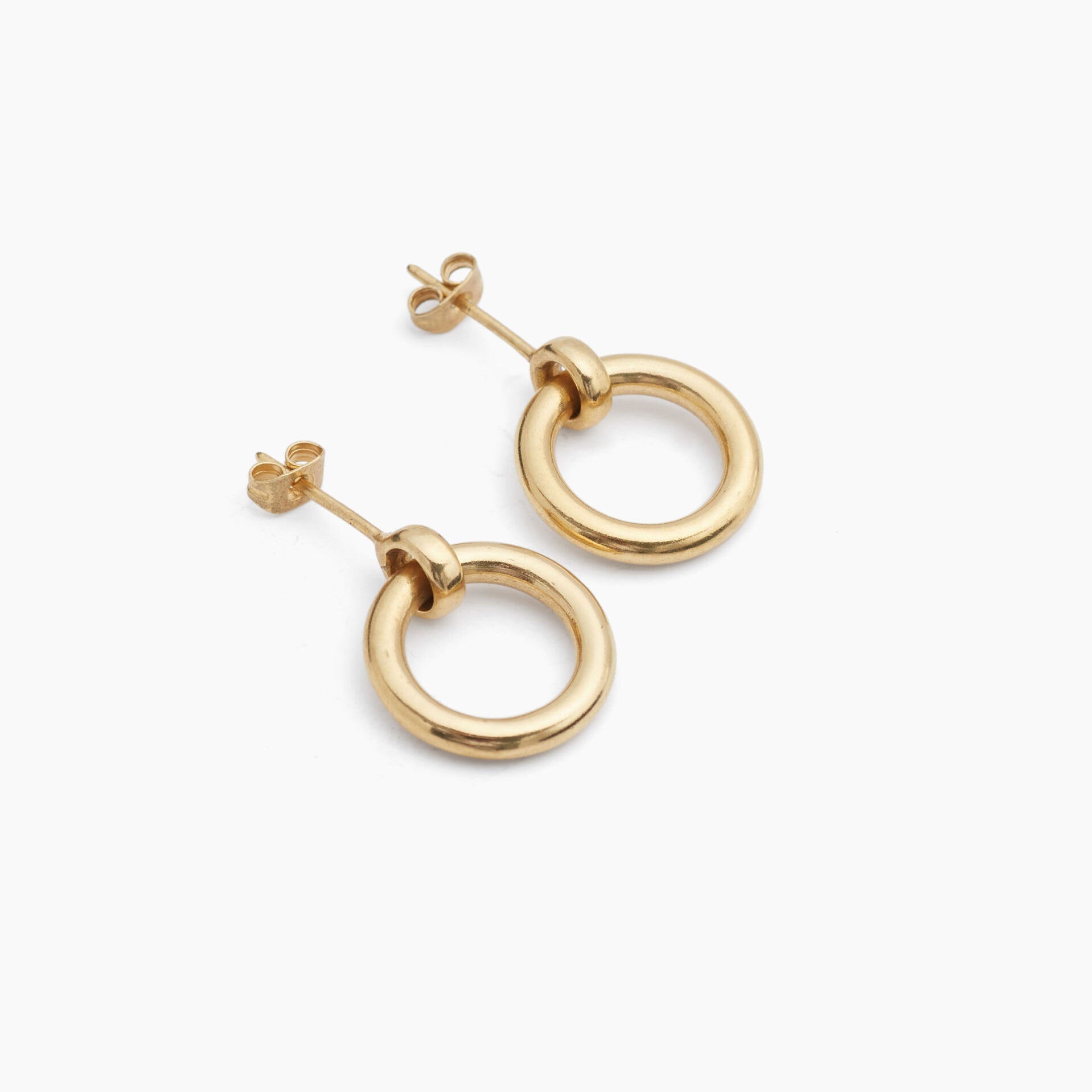 Gold Eternity Stud Earrings