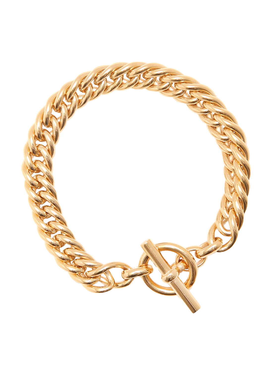 Slim Gold Curb Link Bracelet