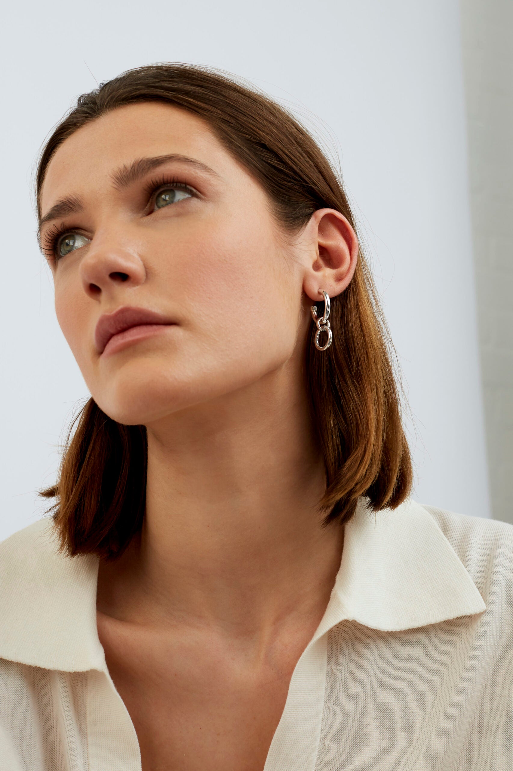 Small Silver Eternity Earrings