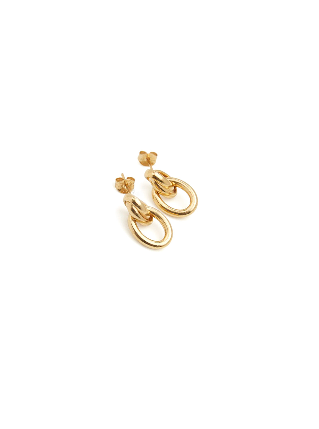 Small Double Link Stud Earrings