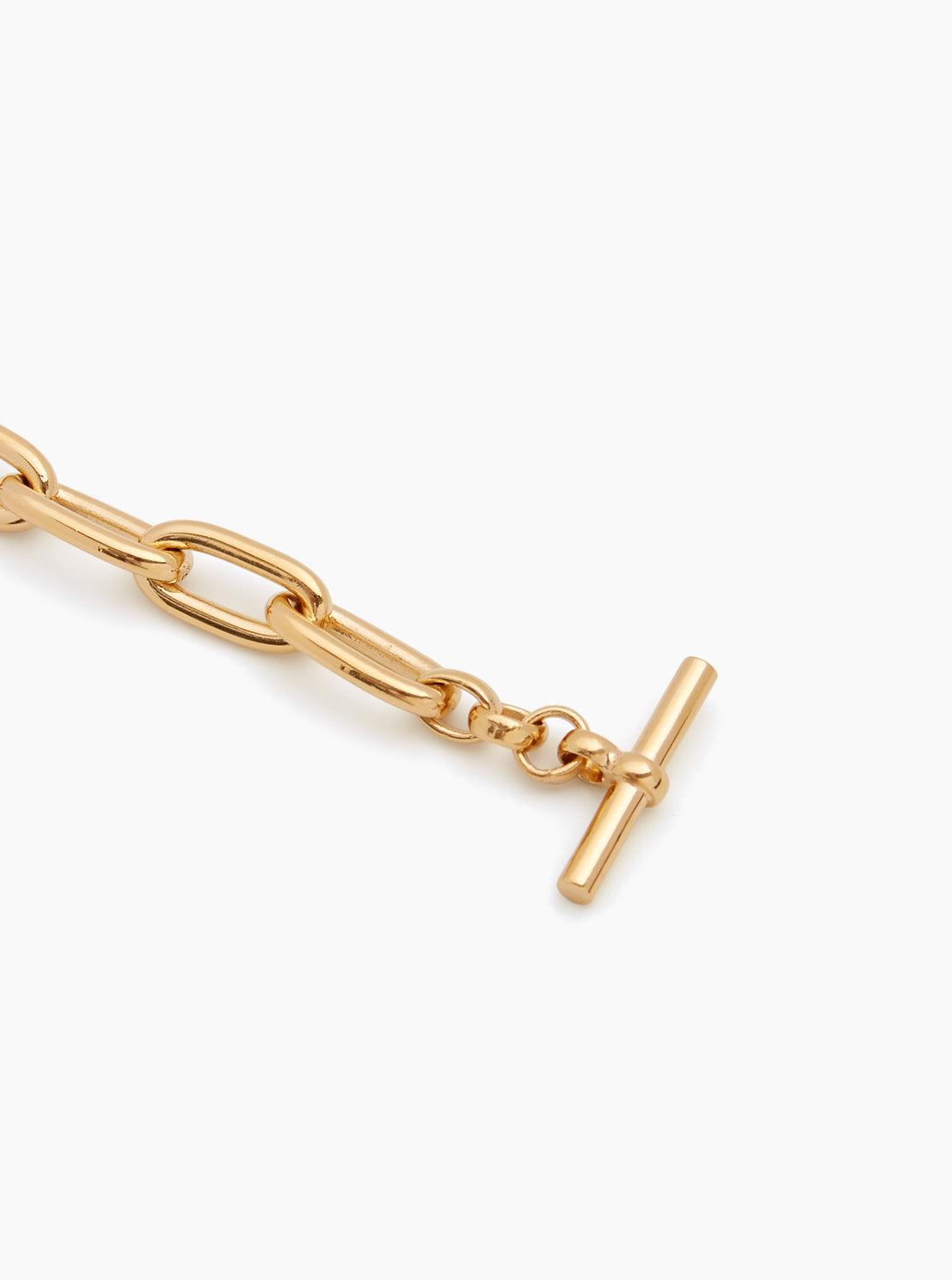 Small Gold Oval Linked Bracelet