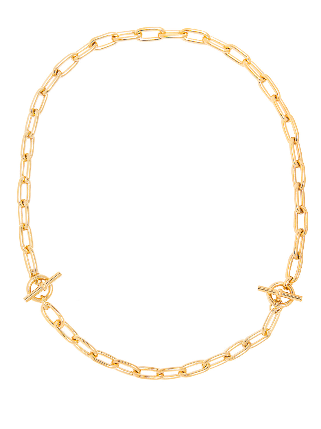 Small Gold Oval Linked Set