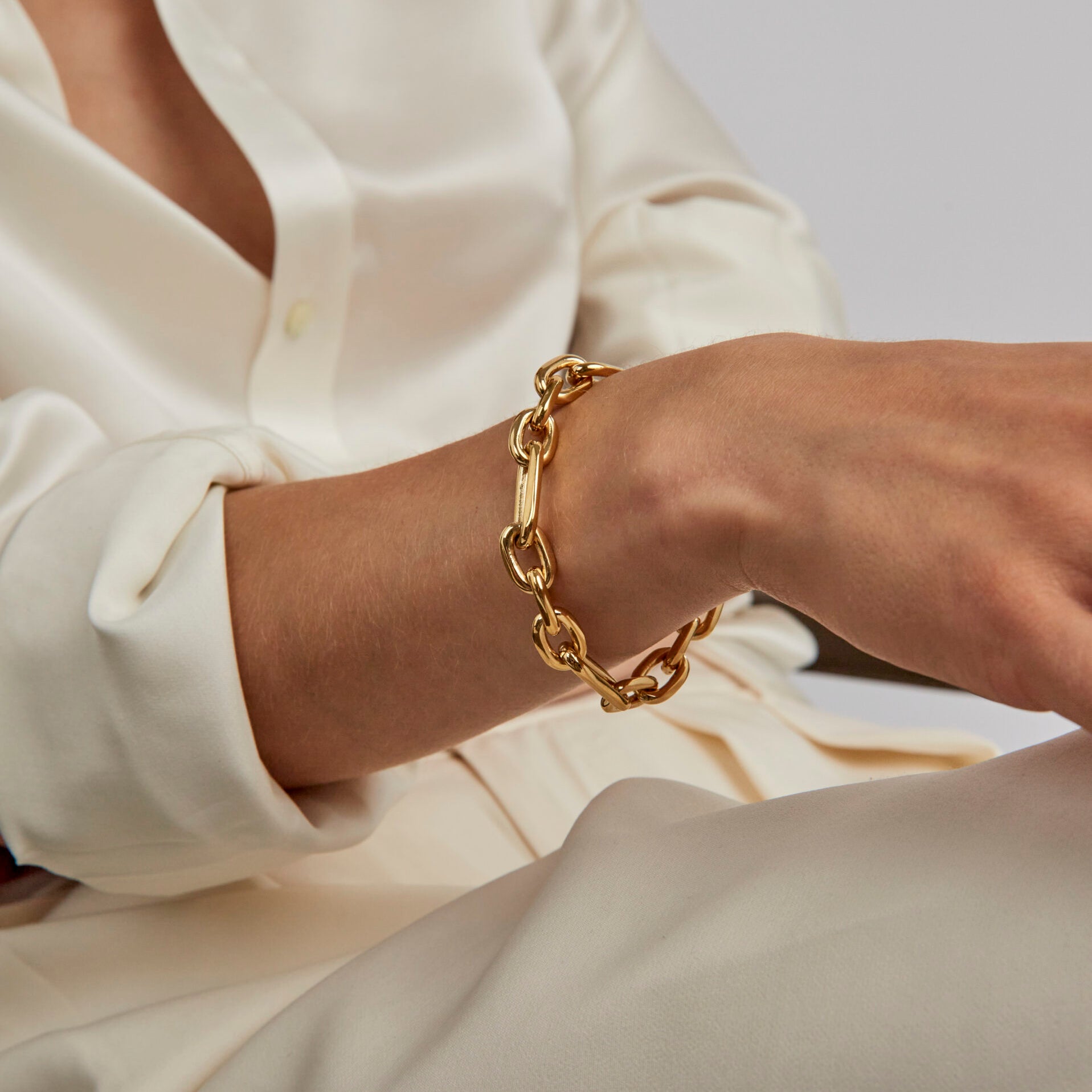 Small Gold Watch Chain Bracelet