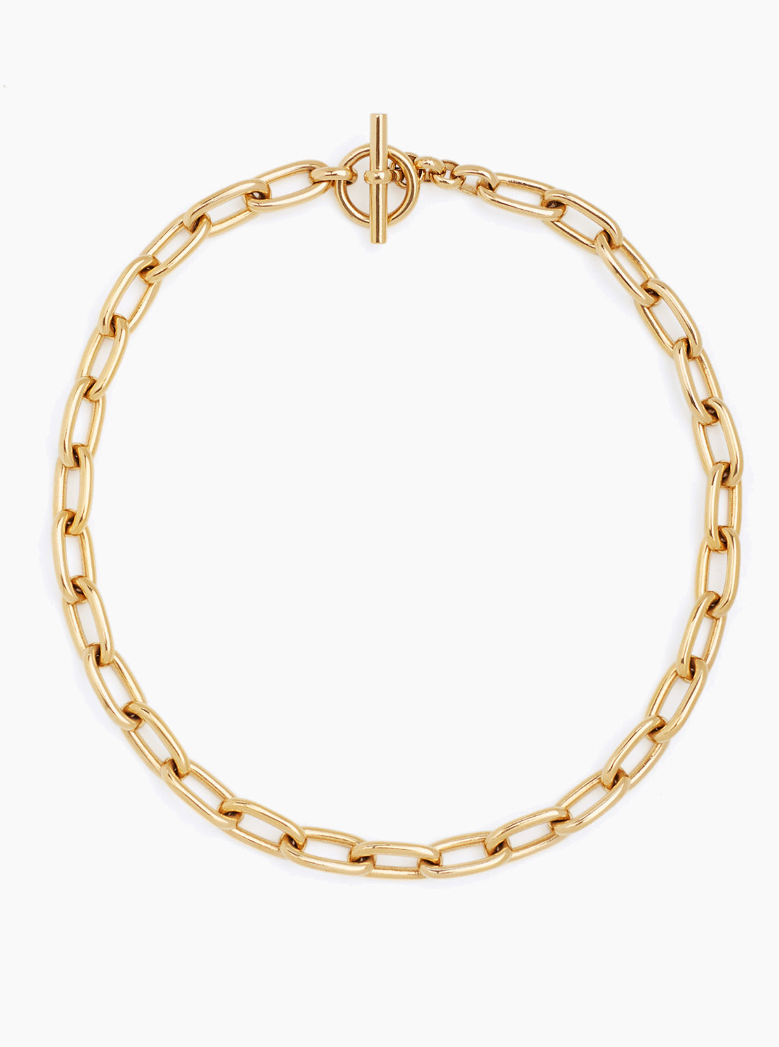 Small Gold Oval Chain Necklace