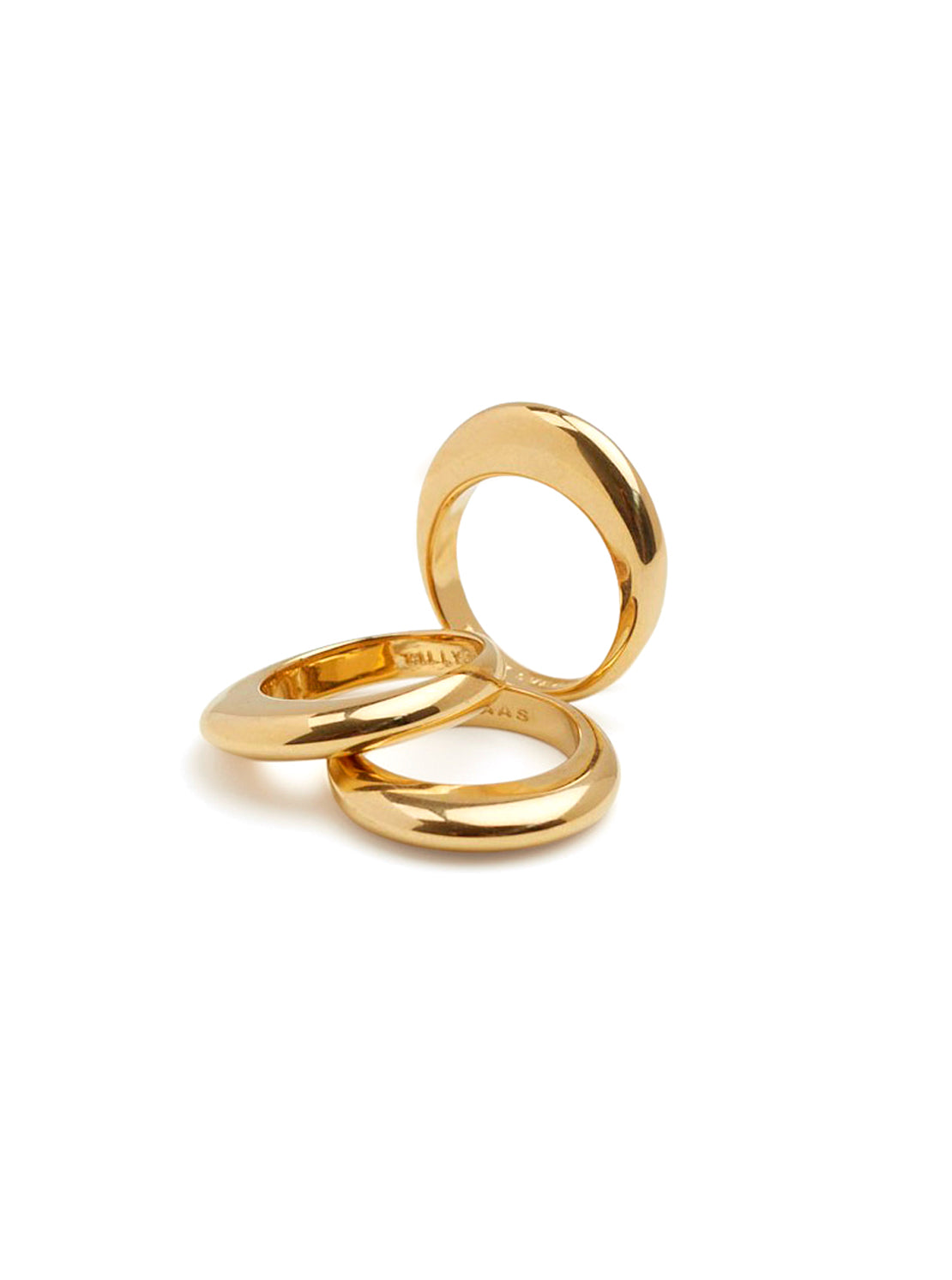Triple Gold Slice Ring