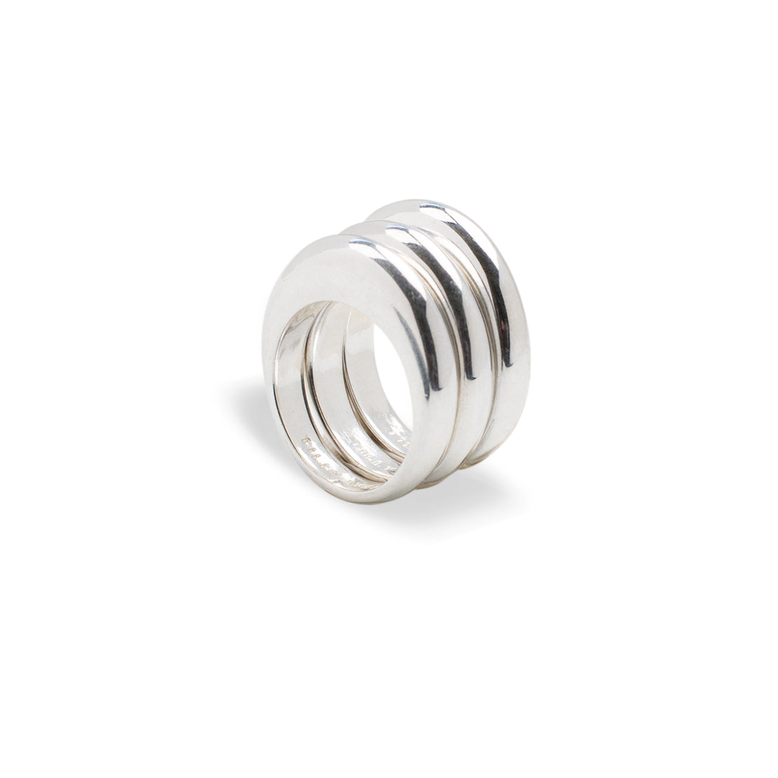 Triple Silver Slice Ring