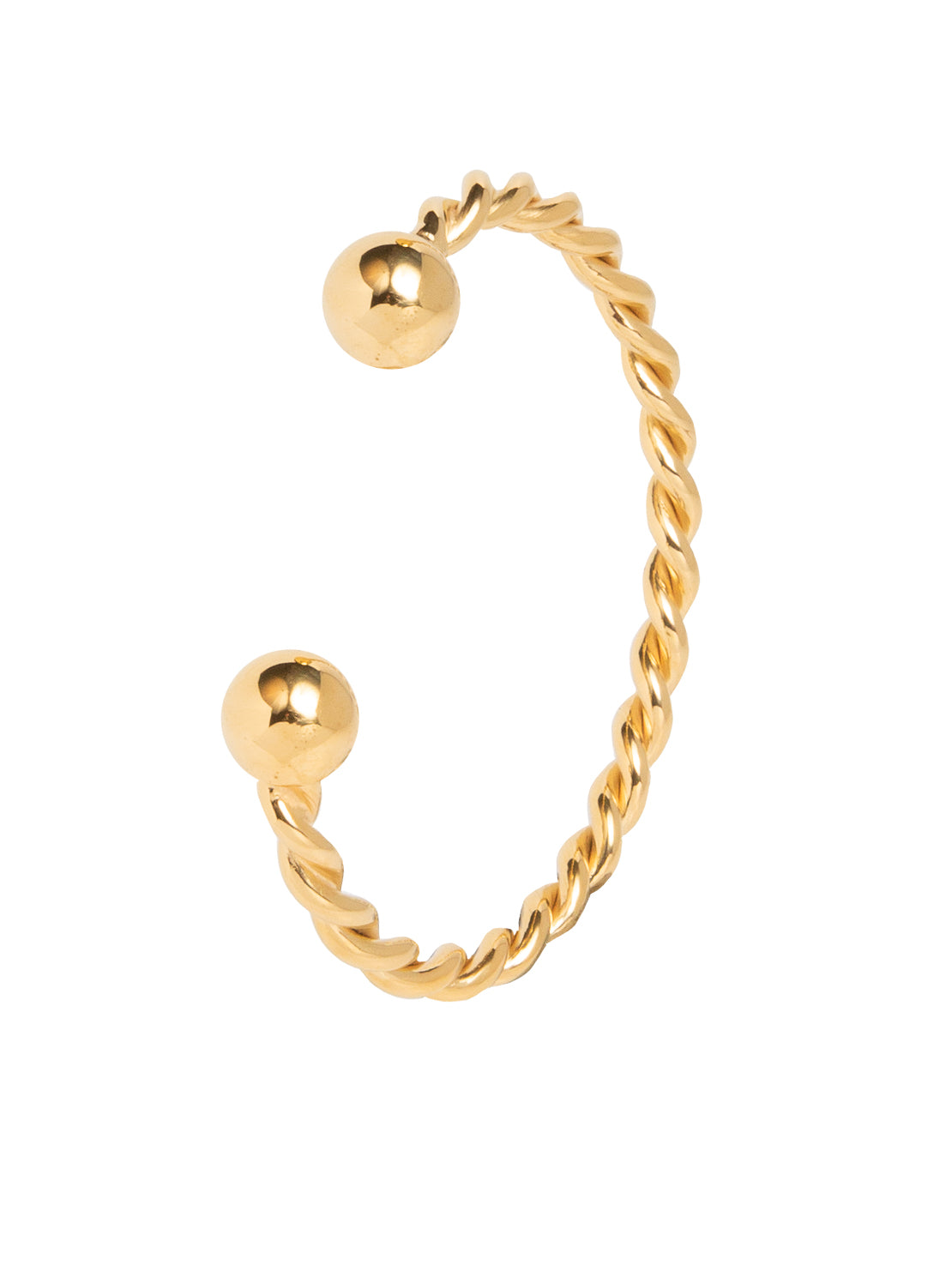 Gold Roped Torque Bangle
