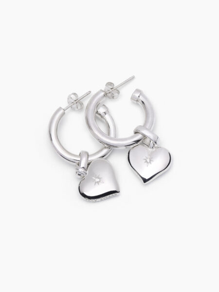 Silver Heart Earrings